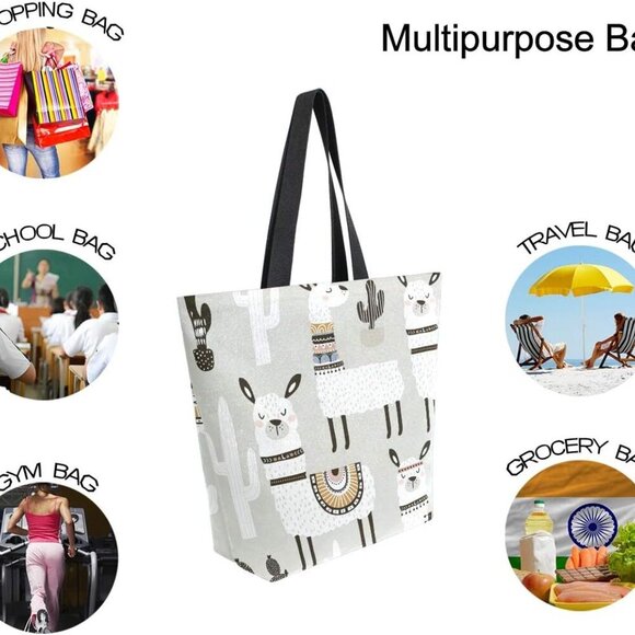 Tote Bag Kitchen Reusable Grocery Bags Canvas Shopping Bag for Mom's Gift Outdoo - Picture 3 of 7